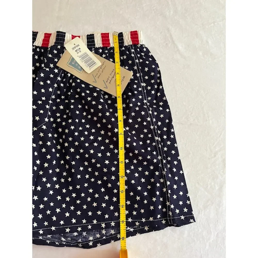 New Bottoms Out Boxers Size Medium 34-36 Red White Blue Stars